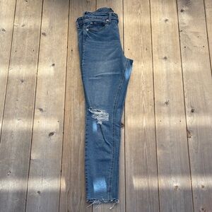 GAP High Rise Button-Fly Blue Jeans